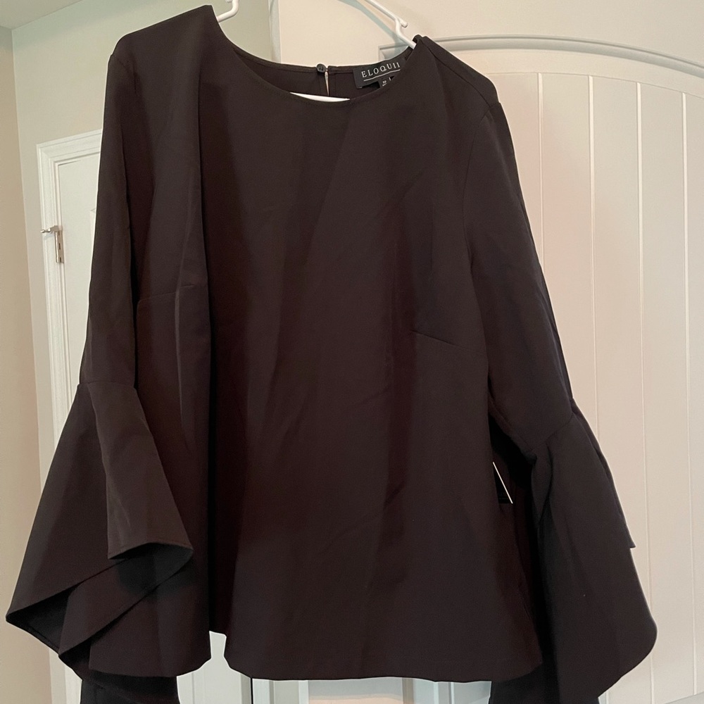 ELOQUII Bell Sleeve Blouse